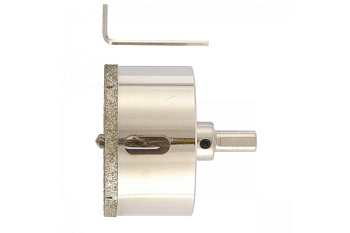 Коронка со сверлом по керамограниту, 70х67 мм, 3-гранный хвостовик Matrix