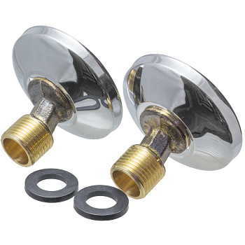 Комплект - эксцентрик для смесителя 3/4"х1/2" н/н и чашка (отражатель) 3/4" (2+2), MP-У