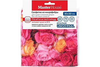 Салфетка из микрофибры Голландские цветы 30x30см