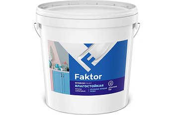 Краска FAKTOR интерьерная влагостойкая белая, 28кг Краска FAKTOR интерьерная влагостойкая белая, 28кг