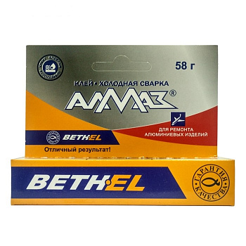 Клей холодная сварка "Алмаз" для ремонта алюминевых изделий 58гр.