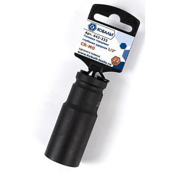 Головка торцевая глубокая ударная КОБАЛЬТ 1/2", 22 мм, Cr-Mo 