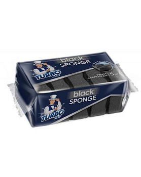 Губка для посуды "TURBOMAG" BLACK, 5 шт.