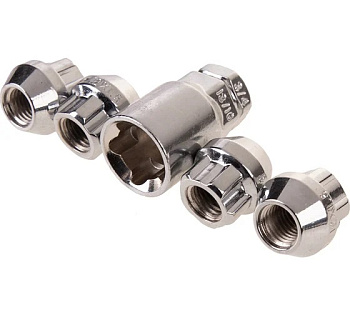 Гайки секретки M12х1,50 21мм конус откр 5 луч 1 кл хром SKYWAY 002 (к-т 4шт) Гайки секретки M12х1,50 21мм конус откр 5 луч 1 кл хром SKYWAY 002 (к-т 4шт)