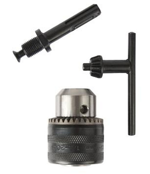 Патрон ключевой с адаптером SDS+ ПРАКТИКА 13мм, 1/2"- 20UNF, (1шт) блистер