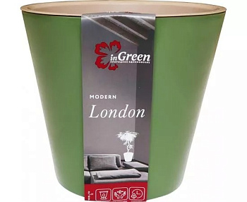 Горшок для цветов London D230 мм, 5л оливковый