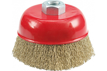 Щетка-крацовка 75ммхМ14 (чашка с гайкой) VOREL 06970