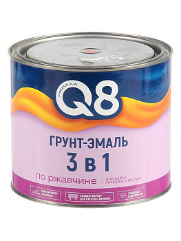 Грунт-эмаль  по ржавчине FORMULA Q8 СЕРАЯ 10 кг