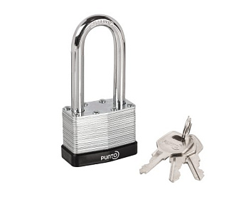 Замок навесной PK-6550L 3 key англ. длиная дужка (57701) (PUNTO)
