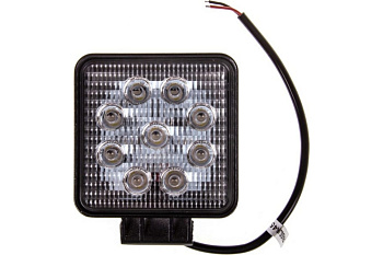 Фара светодиодная OFF ROAD 110*110(130)*25мм квадратная 12V/24V 27W 6000К SKYWAY 9 диодов Ближний св