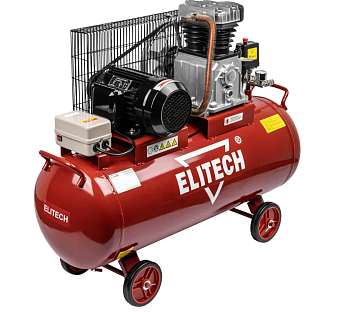 Компрессор ременной масл ELITECH КПР 100/550/3.0 550л/м,3.0кВТ,10бар,2цилинда,ресив.100л