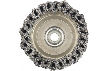 Щетка для МШУ М14, 100 мм, крученая проволока, чашка.