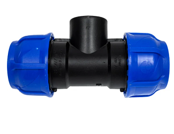 Тройник ПНД компр. переходной с внутренней резьбой 50-1 1/4"-50  (12/3) VALFEX