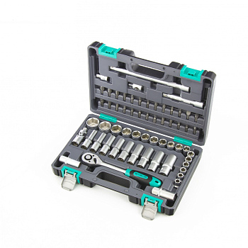 Набор инструментов, 1/2" STELS CrV, пластиковый кейс, 60предм.