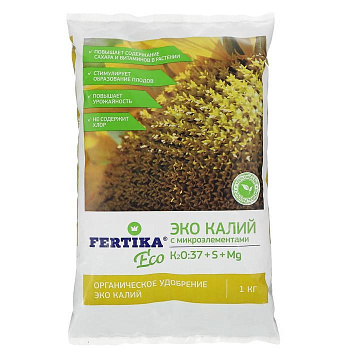 Удобрение ЭКО Калий с микроэлементами 1кг Фертика