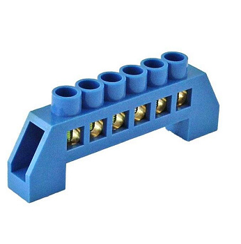 Шина "N" нулевая в изоляторе 8х12мм 6 групп 