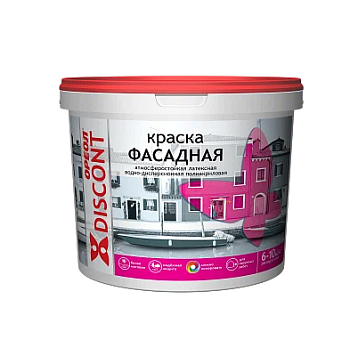 Краска Дисконт ОРЕОЛ ФАСАДНАЯ 13кг белая матовая