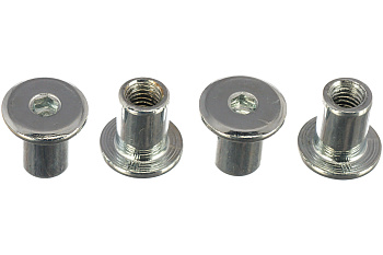 Гайка-втулка плоск. М6х12мм (белый цинк 4шт)