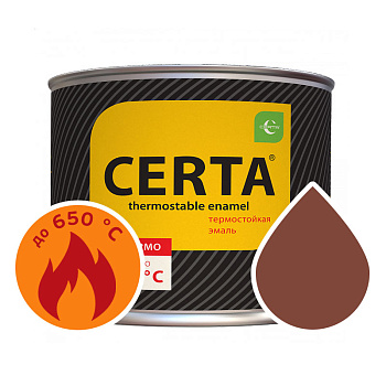 Эмаль термостойкая "Церта" красно-коричневая 0,8кг CERTA 800C