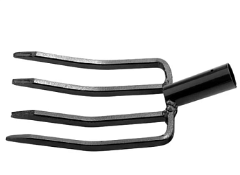 Вилы 4-х рогие, сенные, 210х310,х1400мм, деревянный череное, Сибртех