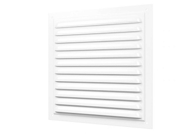 Решетка вентиляционная вытяжная стальная с покрытием полимерной эмалью 300х300