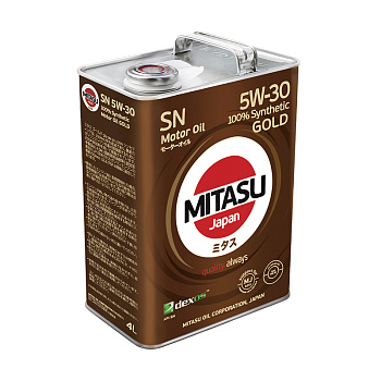 Масло моторное MITASU GOLD Plus SP 5w30   4л синтетическое для бензиновых двигателей Яп