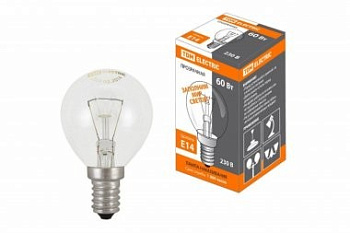 Лампа накаливания шар прозрачн.Е14 60W FHILIPS OSRAM  Navigator ТДМ