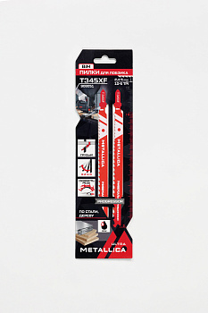 Пилки д/лобзика METALLICA Ultra T345XF, 132/110мм шаг 2,4-5мм, BiM Progressor, универсальная 2шт Пилки д/лобзика METALLICA Ultra T345XF, 132/110мм шаг 2,4-5мм, BiM Progressor, универсальная 2шт