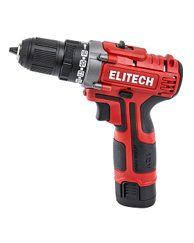 Дрель акк. ELITECH ДА 12Л2 (12В, 30Нм,2А*ч, 2ск, 2акк.з/у)  Е2201.043.01