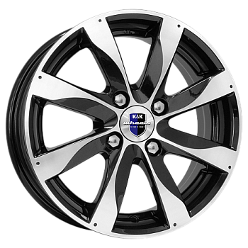 Диск литой Джемини (КС617-08) 6x15 ЕТ 45 4x100 67,1 алмаз черный