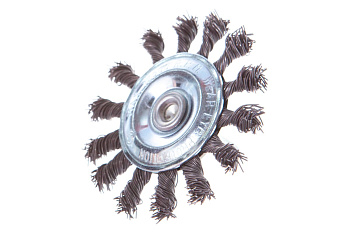 Щетка (06993) 75 мм, плоская со шпилькой, крученая металлическая проволока 