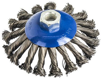 Кордщетка для МШУ радиальная с наклоном витая ПРАКТИКА 115 мм М14