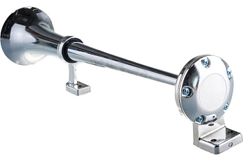 Сигнал звуковой 1 рожок воздушный SKYWAY 008 L=450мм 12V 120dB Хром 10А