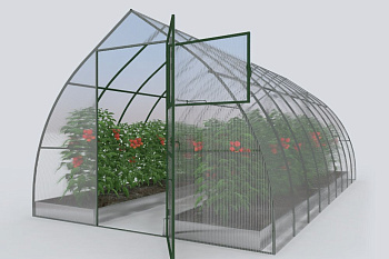 Теплица НОВАТОР Капелькой 3х4 (ш.0,66м, 76кг) компл. с фурн и кольями