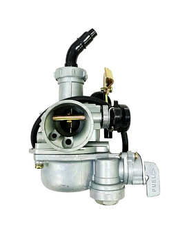 Ь Карбюратор PZ20 с бензокраном 110см куб., флажок под трос со стороны крана (справа) d20mm-d32mm