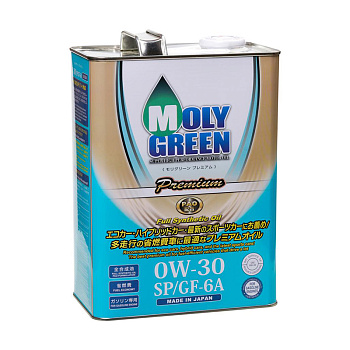Масло моторное MOLYGREEN Premium 0W30 4л SP/GF-6