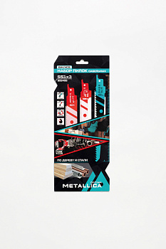 Набор пилок сабельных METALLICA Optima №1, S644D/S711EF/S922BF, 150мм, дер/мет, в карт., 3шт Набор пилок сабельных METALLICA Optima №1, S644D/S711EF/S922BF, 150мм, дер/мет, в карт., 3шт