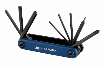 Набор ключей складной YC-270 Bike Hand (8 ключей) синий 