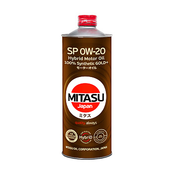 Масло моторное MITASU GOLD Plus SP 0w20 1л синтетическое для бензиновых двигателей) Я