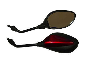 Зеркала (1034), (1040) d10, d8 Honda черные (карбон) (к-т) (красно-черные)