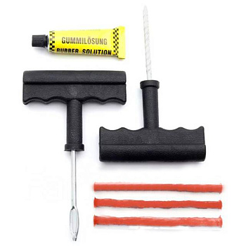 Ремкомплект бескамер. шин, набор CARFORT инструмент, шнурки