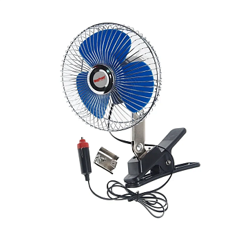 Вентилятор М-502C 16см (6") с решеткой металл на прищепке 24V MEGAPOWER 