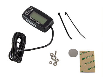 Тахометр универсальный со счетчиком моточасов с подсветкой и сменной батарейкой RLHM035R