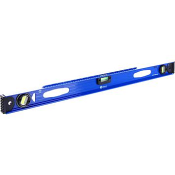 Уровень строительный КОБАЛЬТ 800 мм, профиль 25 x 60 мм, 3 глазка, 2 ручки, V-паз, точность 1,0 мм/м