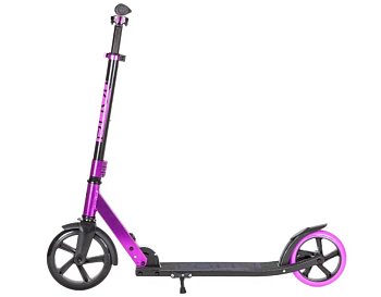 Самокат для детей NOVATRACK POLIS PRO, алюм.,складной, колеса PU 200*180мм, фиолетовый