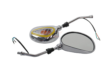 Зеркало каплевидное хром, к-т