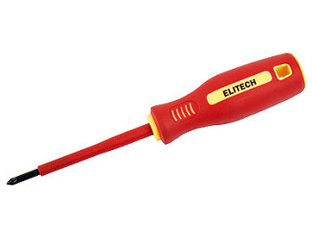 Отвертка диэлектрическая PZ0x75мм ELITECH 231301