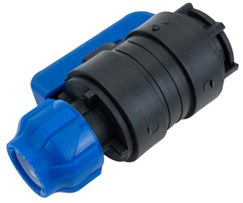 Кран шаровой ПНД компрессионный цанга — внутренняя резьба разборный 20х3/4" (50/10) VALFEX