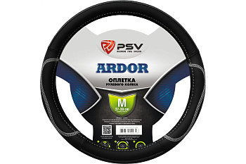 Оплетка руля PSV ARDOR черная/отстрочка серая (M)