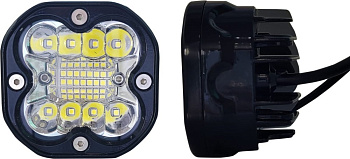 Фара рабочего света 12Вт квадратная 22 диода 78*78*55 дальний желтый TM Nord YADA